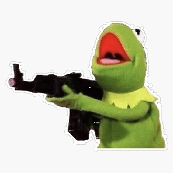 Shooter Kermit Sticker